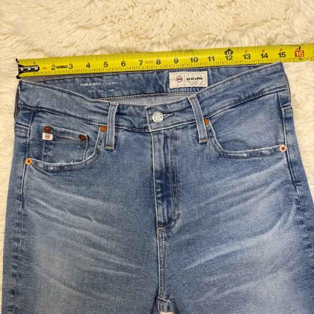 AG Adriano Goldschmied Light Wash Bootcut Jeans w/ Raw Hem
